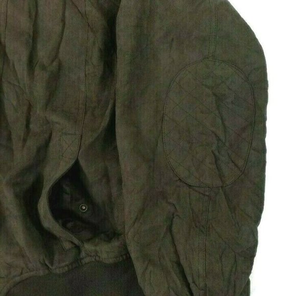 Ruff Hewn Green Faux Suede Bomber Style Zip Front Jacket Womens 2X Military - Picture 9 of 14